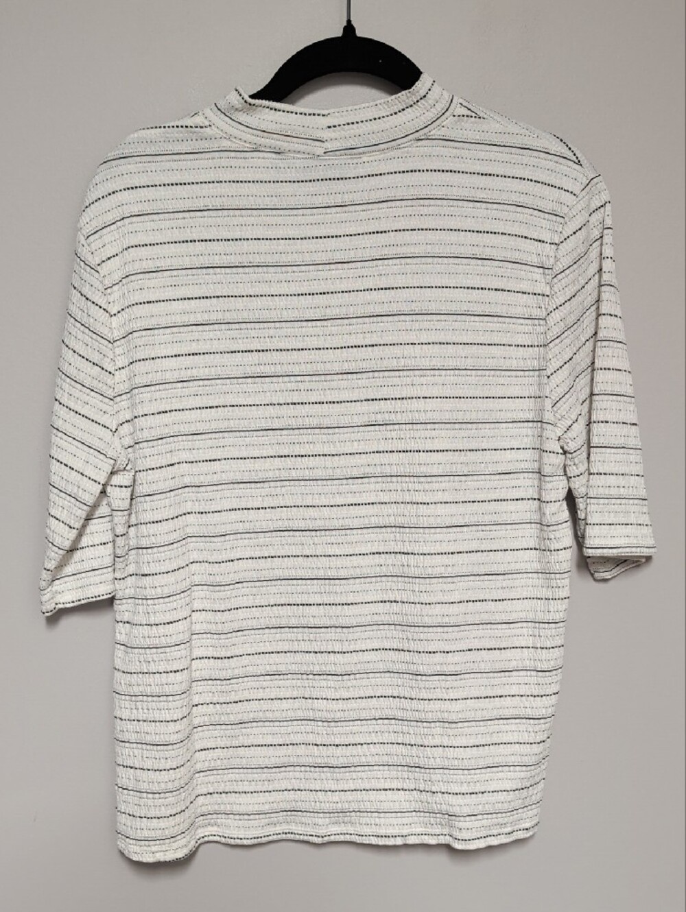 Apt. 9 White Knit Top with Black Stripes - Picture 4 of 6